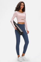 Long Sleeve Cropped Top With Sports Strap Ins Street